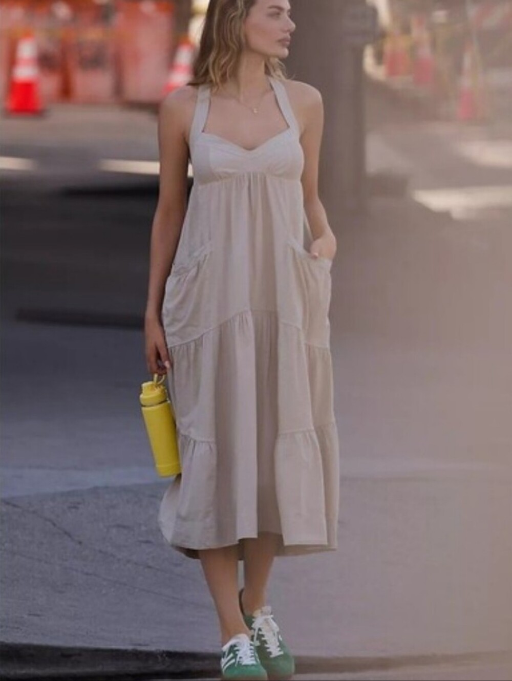 Daily Practice By Anthropologie Top Tier Utility Sweetheart Midi Dress Size L